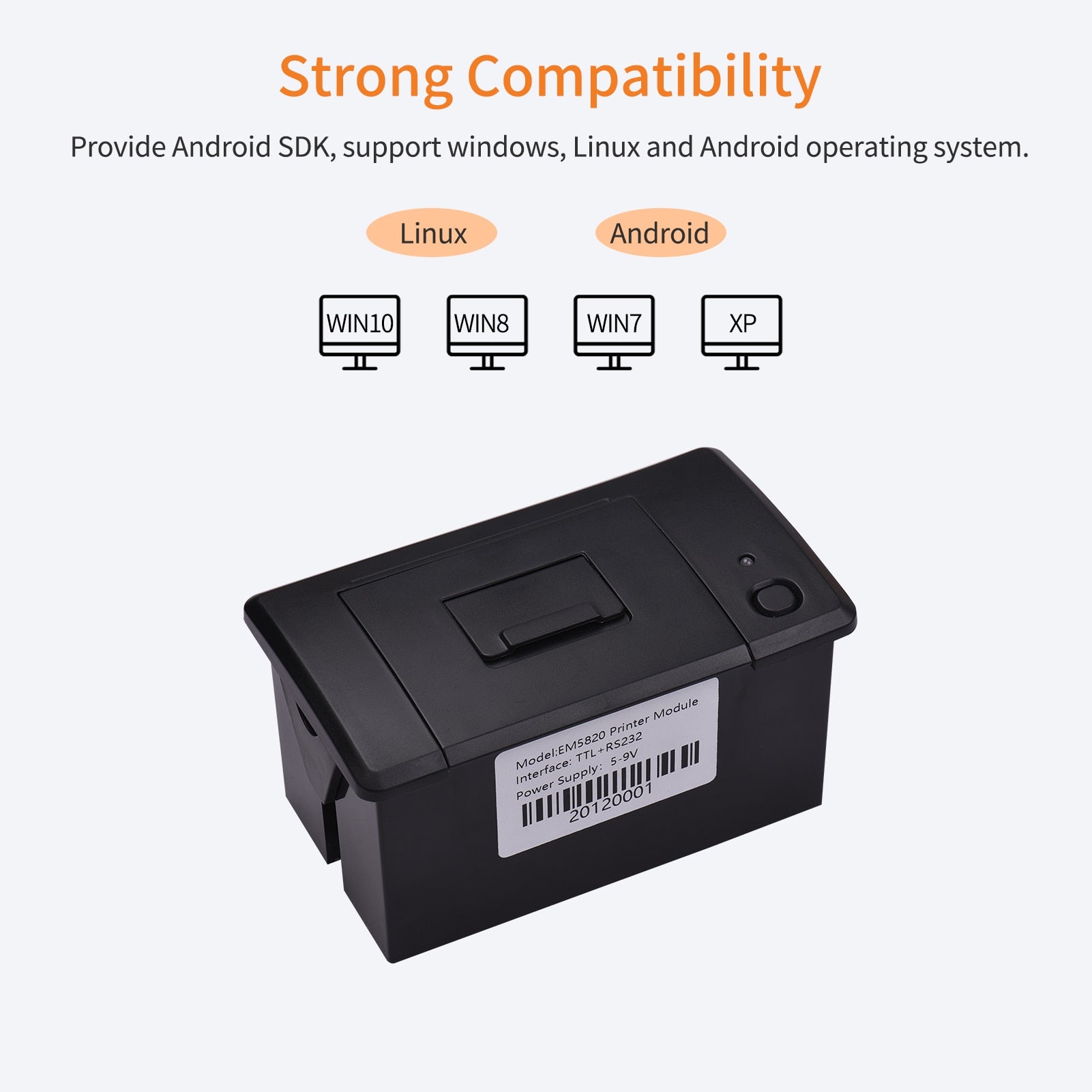 Embedded Thermal Receipt Printer Mm Mini Printing Module Low Noise