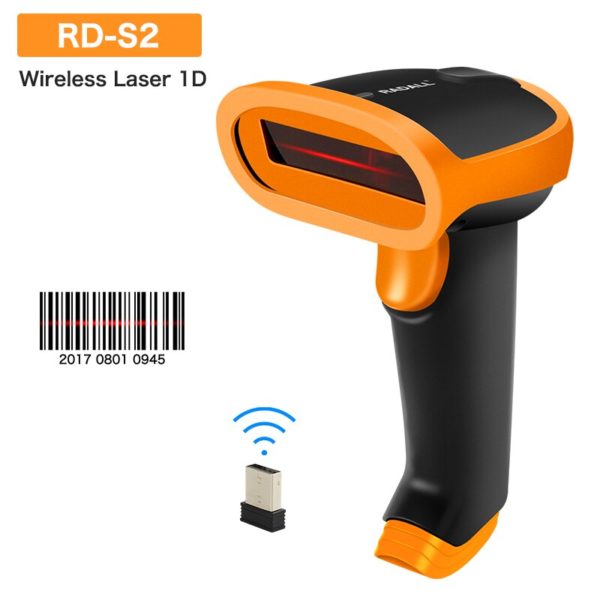 RADALL Wireless Barcode Scanner Wired Bar Code Scanner  1D/2D QR Code Barcode Reader for Inventory POS Terminal Wireless Scanner - Image 4
